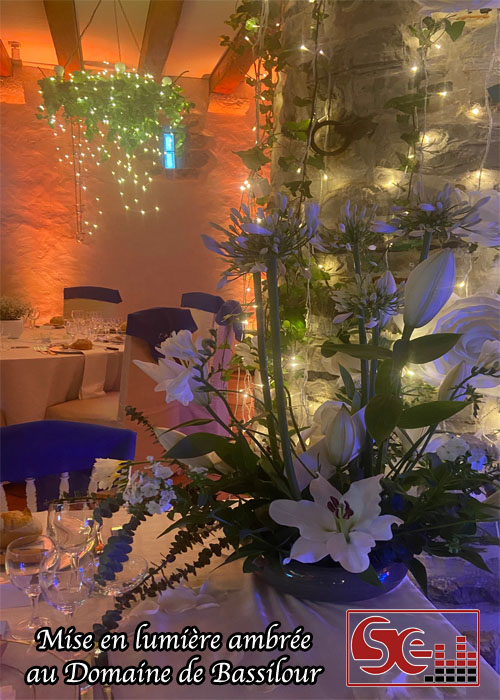 mise en lumiere decoration lumineuse domaine de bassilour pays basque dj djette animation musique mariage sud evenements sonorisation