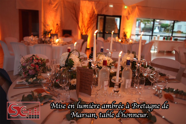 modele decoration table d honneur mariage esprit champetre decoration lumineuse orange ambre ambree mise en valeur zone de diner sud evenements sonorisation dj djette mariage wedding mont de marsan pays basque bayonne landes pau bearn