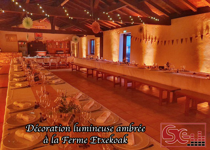 mise en lumiere bergerie ferme basque etxekoak atypique domaine de reception pays basque dj djette sud evenements sonorisation mariage