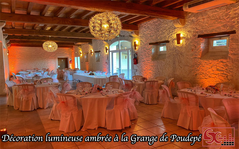 mise en lumiere decoration mariage chaleureux dj animation mariage sud evenements sonorisation pays basque bearn landes grange de poudepe saubusse