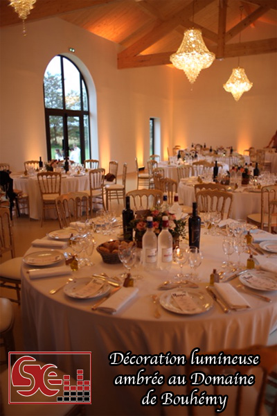 decoration lumineuse ambree domaine de reception domaine de bouhemy lieu de mariage wedding sud evenements sonorisation dj djette animation animateur mise en lumiere decoration lumineuse pays basque sud ouest sud landes aquitaine bearn