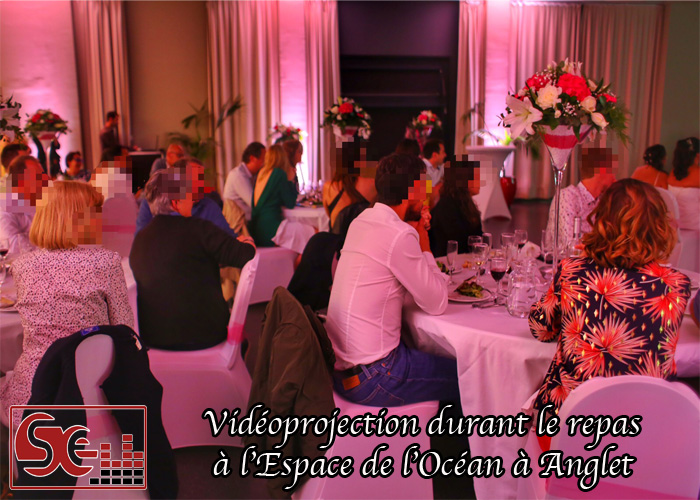 sud evenements sonorisation dj djette animation wedding mariage espace de l'ocean anglet pays basque bayonne bearn pau sud landes videoprojection decoration lumineuse rose diner