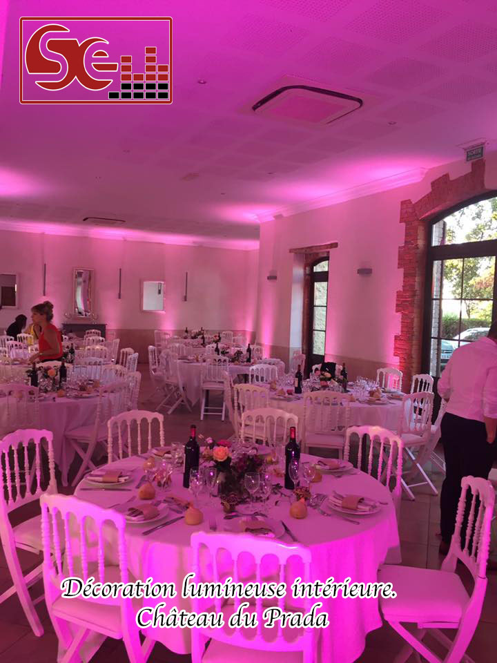 chateau du prada saint lon les mines decoration lumineuse interieure dj landes sud evenements