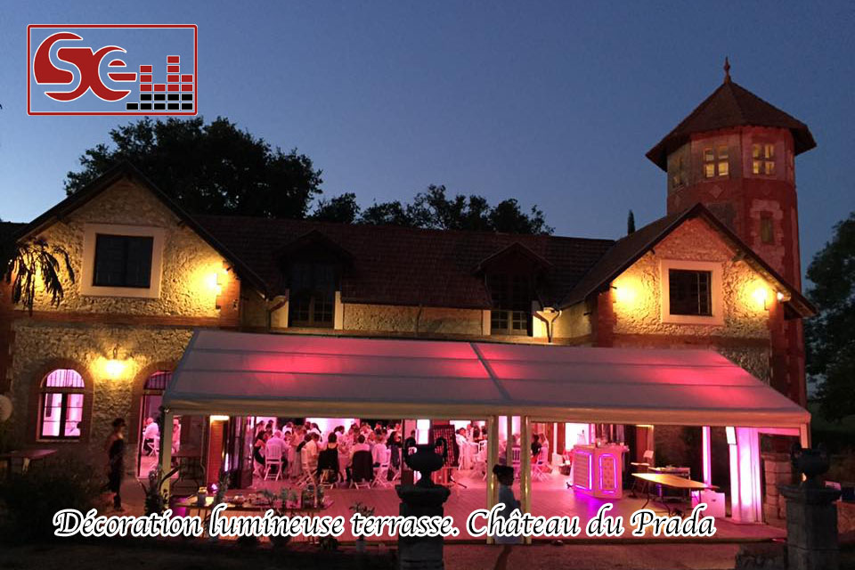 chateau du Prada saint lon les mines decoration terrasse mariage dj sud evenements
