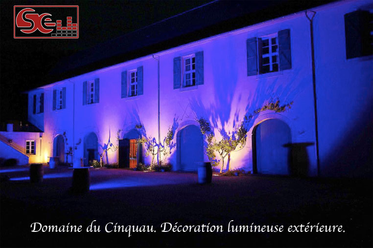 Domaine cinquau cincau decoration lumineuse exterieure artiguelouve