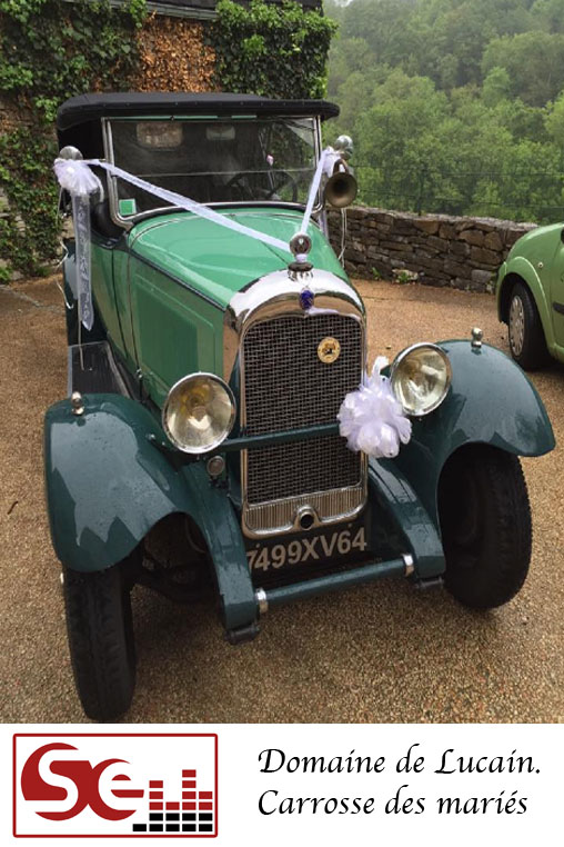 voiture de collection mariage domaine lucain gan