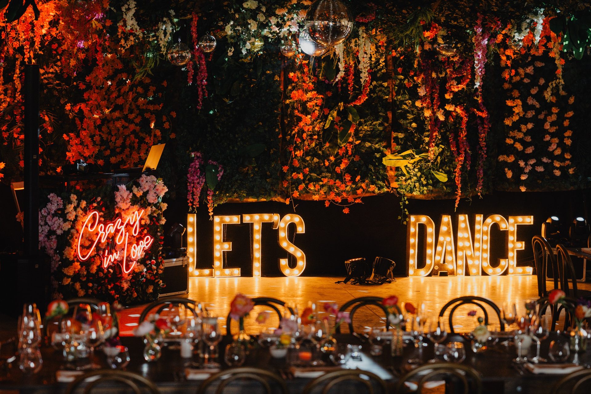 Piste de danse décorée Dancefleurs