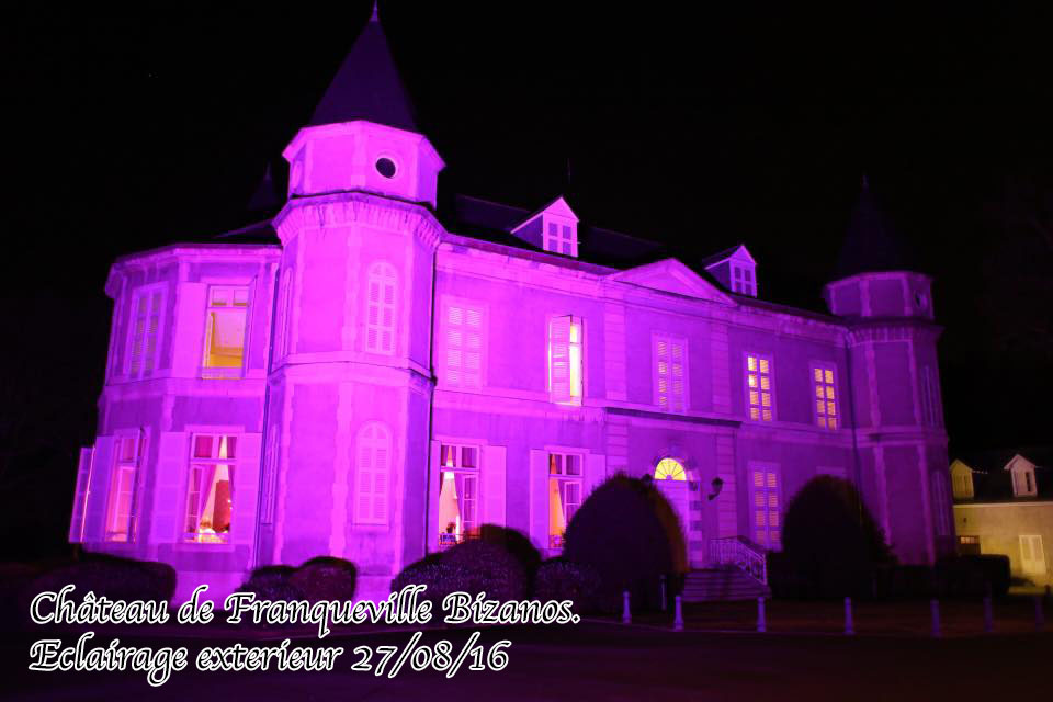 decoration lumineuse exterieure chateau de franqueville pau bizanos mariage