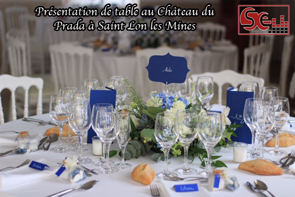 chateau du prada presentation de table dj sud evenements sonorisation mariage lieu de reception dax saint lon les mines