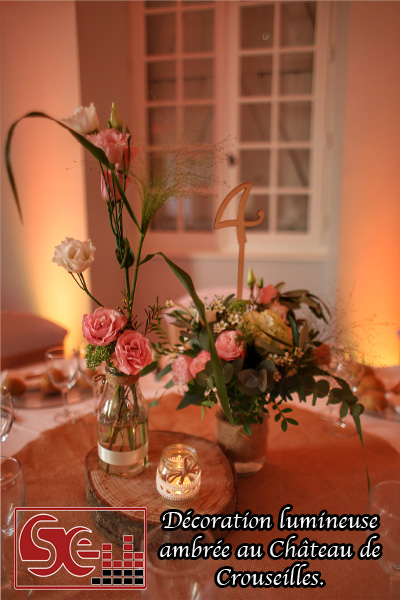 modele decoration de table mariage wedding decoration lumineuse ambre dj djette animation mariage sud evenements sonorisation