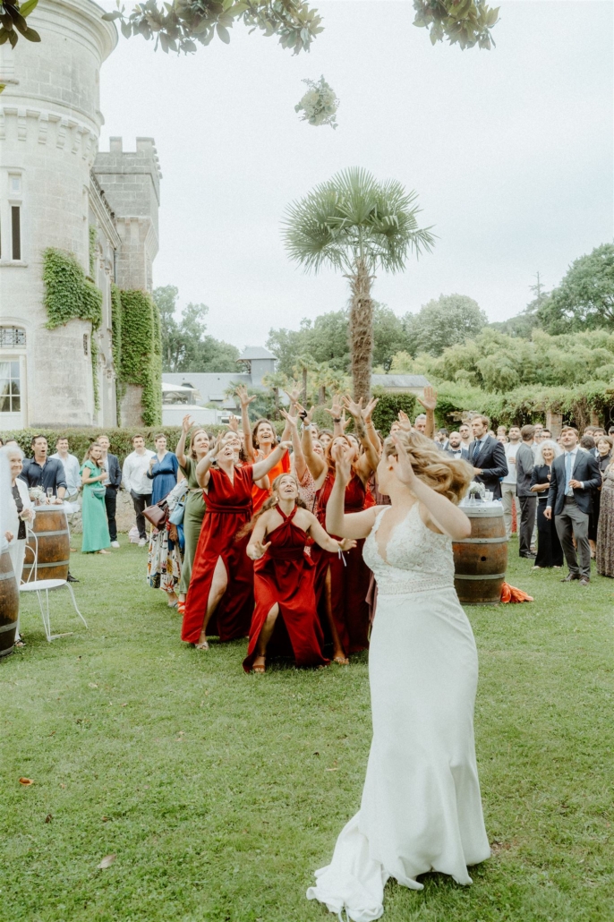 Mariage Landes lancer de bouquet animation Dj
